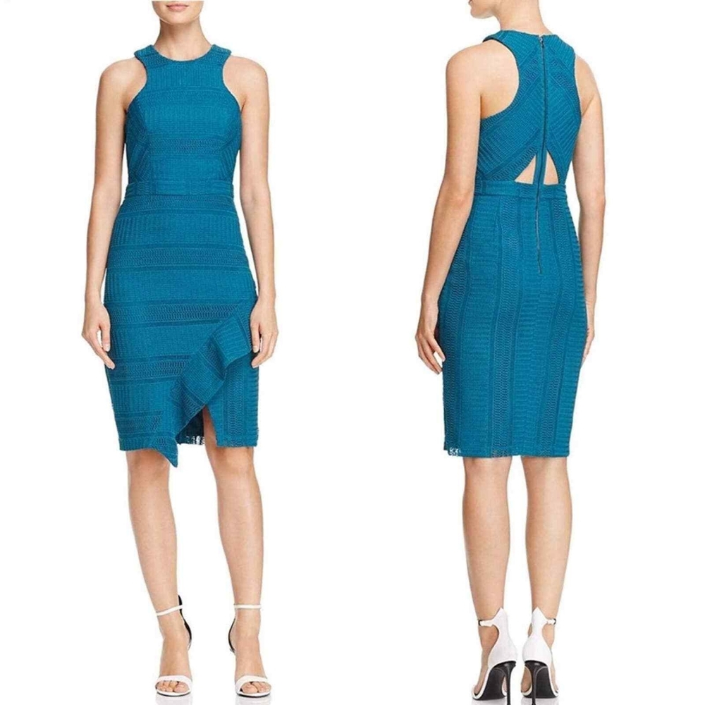 Adelyn Rae - Teal lace sheath party dress - Size L - New with Tags